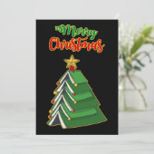 Boekige Kerstboom IV Kaart (Staand voorkant)