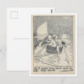  boekillustratie Wynken Blynken Nod Briefkaart (Voorkant / Achterkant)