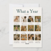 Boekjaar in Review Kerstmis Wat een jaar Feestdagenkaart (Achterkant)