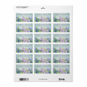 Boekjaar Waterverf Violet Weddenschap Retouradres Etiket (Full Sheet)