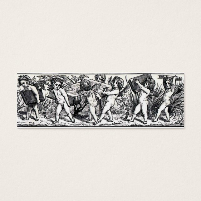  boekje met Cherubs-Bladwijzer Mini Visitekaartjes (Voorkant)