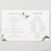 Boekje met het Botanische Greenery Wedding Program (Achterkant)