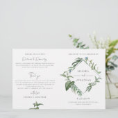 Boekje met het Botanische Greenery Wedding Program (Staand voorkant)