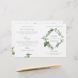 Boekje met het Botanische Greenery Wedding Program