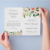 Boekjes over het programma voor roze en witte wedu flyer (Hand)