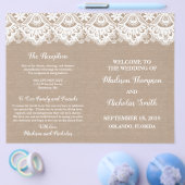 Boekjes van het programma Burlap en Lace Wedding,  Flyer (Enkel)