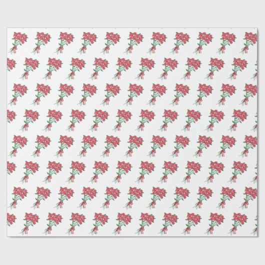 Boekjes van Red Roses Pattern Romantic Cadeaupapier (Vlak)