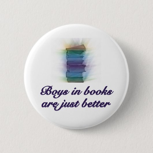 BOEKJES ZIJN BETER RONDE BUTTON 5,7 CM (Voorkant)