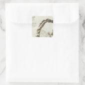 Boekkaart van Alaska Vierkante Sticker (Tas)