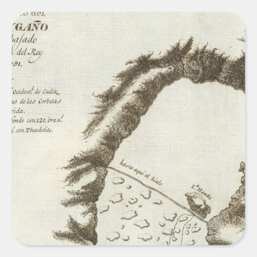 Boekkaart van Alaska Vierkante Sticker (Voorkant)