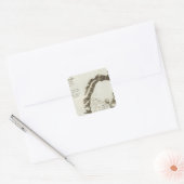 Boekkaart van Alaska Vierkante Sticker (Envelop)