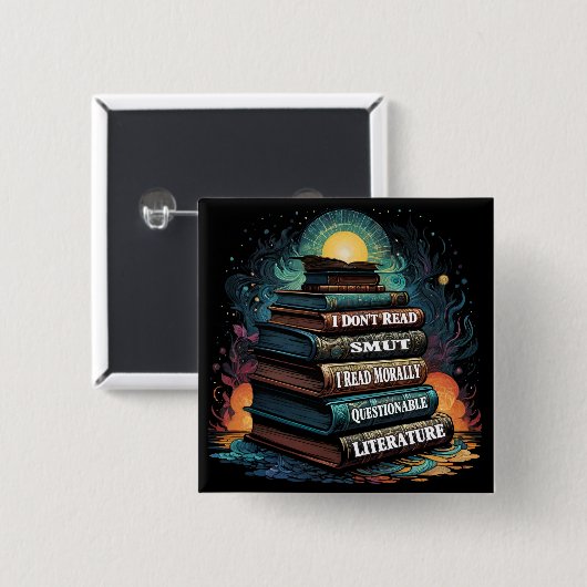 Boekkeuzes Humor Rond Vierkante Button 5,1 Cm (Voorkant /achterkant)