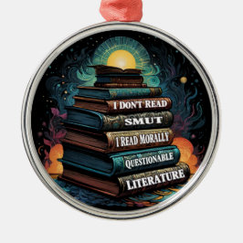 Boekkeuzes Humor Ronde Metalen Ornament