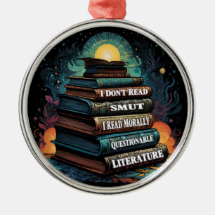 Boekkeuzes Humor Ronde Metalen Ornament
