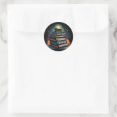 Boekkeuzes Humor Ronde Sticker (Tas)