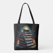 Boekkeuzes Humor Tote Bag (Achterkant)