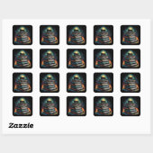 Boekkeuzes Humor Vierkante Sticker (Vel)