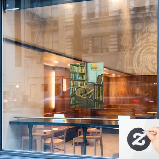  boekkunstwerk raamsticker (Cafe Raam)