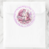 Boeklabel Eenhoorns Ronde Sticker (Tas)