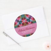 Boeklabel : Kleurrijke Fantasie Fractal Sticker (Envelop)