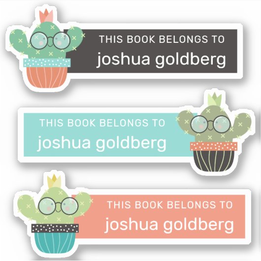 Boeklabel koekjesgroen sticker (Voorkant)