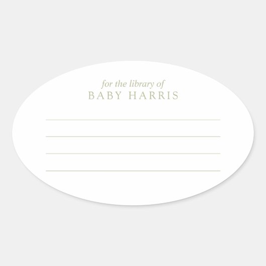 Boeklabel Ovale Sticker (Voorkant)