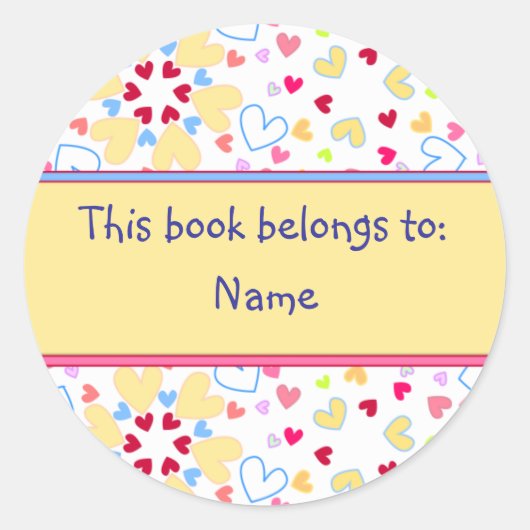 Boeklabel Ronde Sticker (Voorkant)