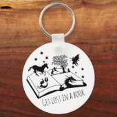 Boeklagen raken verloren in een boekkunst sleutelhanger (Voorkant)