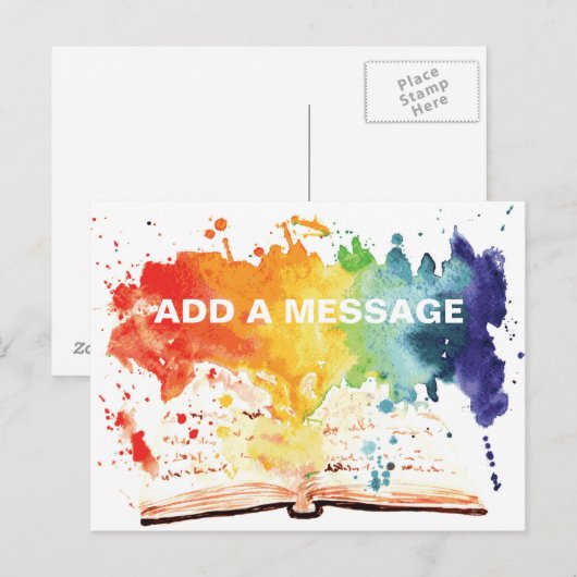 Boeklancering Aankondiging  Briefkaart (Voorkant / Achterkant)