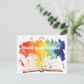 Boeklancering Aankondiging  Briefkaart (Staand voorkant)