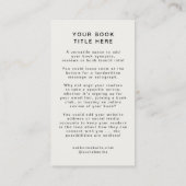 Boeklancering | Auteur Hoesje promotieboek Visitekaartje (Achterkant)