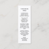 Boeklancering | Auteur Mini Promotie Ontwerp Mini Visitekaartje (Achterkant)