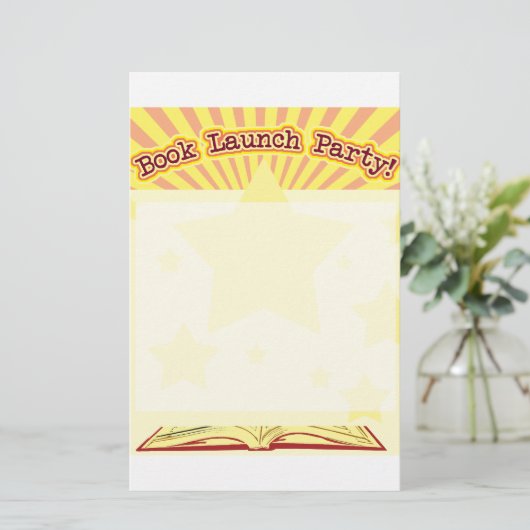 Boeklancering Briefpapier (Staand voorkant)