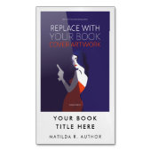 Boeklancering | Kunstwerk voor auteurs-Hoesjes voo Magnetisch Visitekaartje (Voorkant Verticaal)