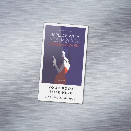 Boeklancering | Kunstwerk voor auteurs-Hoesjes voo Magnetisch Visitekaartje (Voorbeeld)