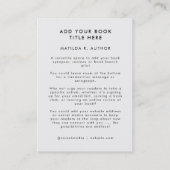 Boeklancering | Kunstwerk voor auteurs-Hoesjes voo Visitekaartje (Achterkant)