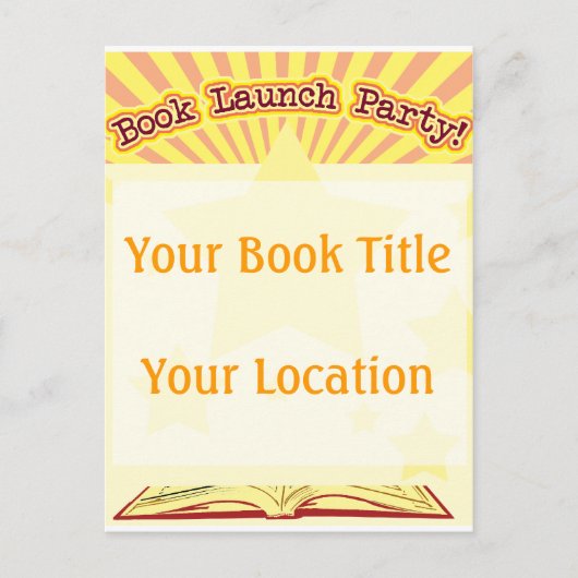 Boeklancering Uitnodiging Briefkaart (Voorkant)