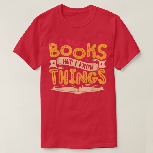 Boeklantaarn Librarian Pun Book Reading Text D T-shirt (Design voorkant)