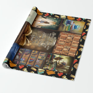 Boeklantaarngeschut, boekenworm, I Love Reading Bo Cadeaupapier