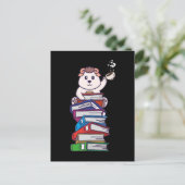 Boekleemlezen Ram Sheep Tea Coffee Kawaii Bookworm Briefkaart (Staand voorkant)