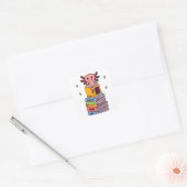 Boeklezen Axolotl Vierkante Sticker (Envelop)