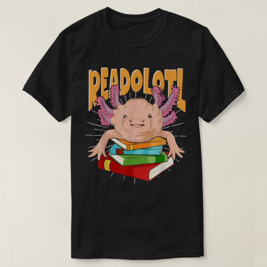 Boeklezen Salamander Readolotl Amphibian Bookwo T-shirt (Design voorkant)