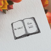  boeklezer Boekplaat Ex Libris Rubberstempel