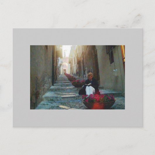 Boeklezer in Cefalu Briefkaart (Voorkant)