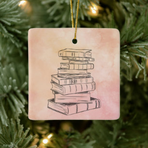 Boeklezer Kleurenboekenplank Bibliotheekdocent Keramisch Ornament