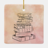 Boeklezer Kleurenboekenplank Bibliotheekdocent Keramisch Ornament (Achterkant)