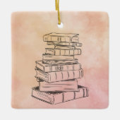 Boeklezer Kleurenboekenplank Bibliotheekdocent Keramisch Ornament (Voorkant)