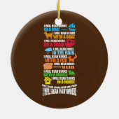 Boeklezer lezen Boeken lezen Koeklezer  Keramisch Ornament (Achterkant)