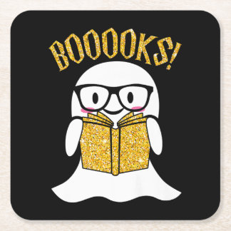 boeklezer nerd halloween spookboek cadeau kartonnen onderzetters