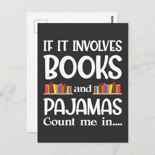 Boeklezer Pajamas Bookworm Funny Reading Briefkaart (Voorkant / Achterkant)